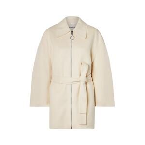 Acne Studios Minimalist Ecru Zip Front Belted Size EU 40 / US 8 Coat